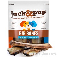Jack&Pup Premium Grade Roasted Beef Ribs Dog Bone Treats (8 Pack) – 7” Long All Natural Gourmet Dog Treat Chews – Savory Smoked Beef Flavor - B071748ZQW