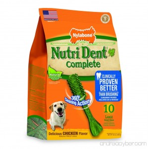 Nylabone Nutri Dent Complete Dog Treat Bones for Large Dogs up to 50 Pounds - B00BDNCYDE