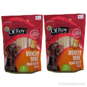 Ol' Roy Munchy Bone Peanut Butter flavor 20 oz 2 pack - B01N4KZB5R