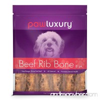 Pawluxury Natural Beef Rib Bones by (8 Pack) Durable and Long-Lasting Dog Chews - B01KCGF6BE