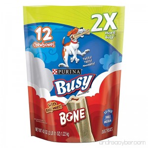 Purina Busy Bone Small/Medium Dog Treats 43 oz. 12 ct. Pouch - B071RFCQTR