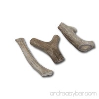 Top Dog Chews Brand - 3 Pack - Deer and Elk Antler Dog Chews Medium 4-6. Perfect for Small and Medium Dogs - B076X46HY5
